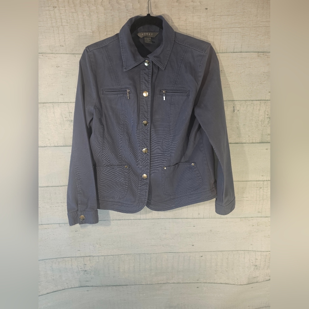 Lightweight Women's Blue Barn Chore Cotton Jacket Size 10 Koret